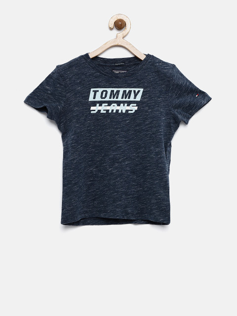 

Tommy Hilfiger Boys Navy Blue Printed T-shirt