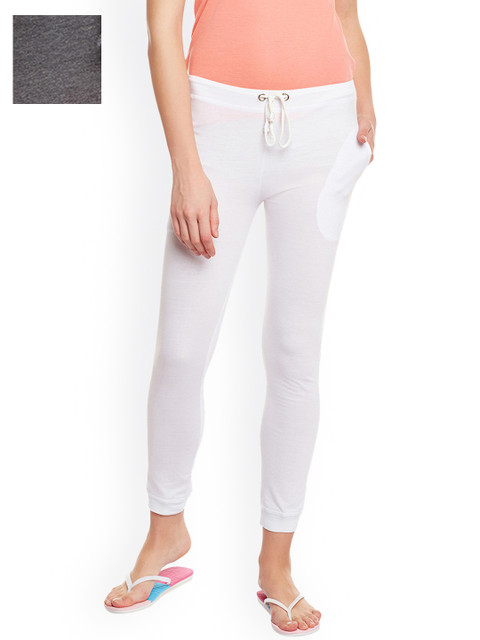 

VIMAL JONNEY Women Pack of 2 Lounge Pants F6ANTHRA-F4WHITE-02, Grey