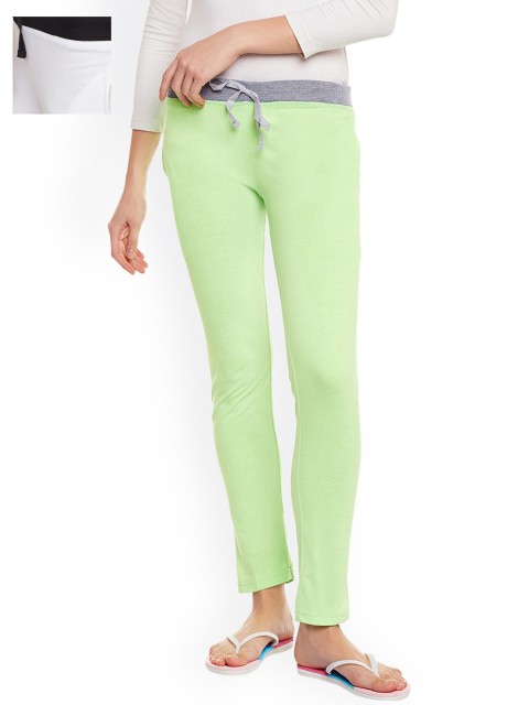 

VIMAL JONNEY Women Pack of 2 Lounge Pants F6GREEN-F6WHITE-02, Green