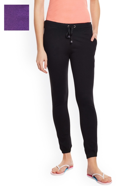 

VIMAL JONNEY Women Pack of 2 Lounge Pants F6PURPLE-F4BLACK-02, Purple