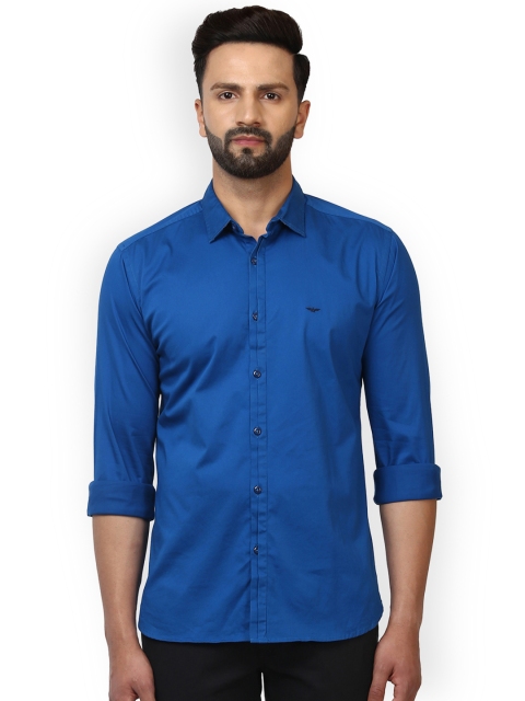 

Park Avenue Men Blue Slim Fit Solid Casual Shirt