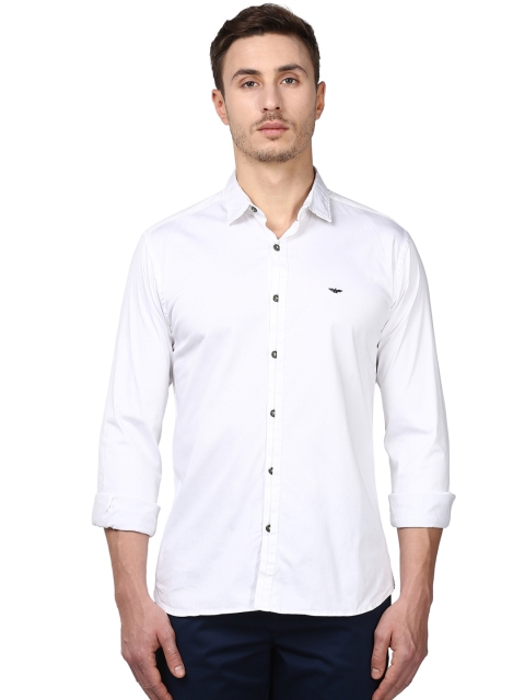 

Park Avenue Men White Slim Fit Solid Casual Shirt