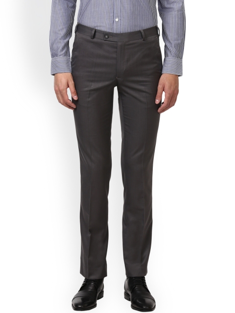 

Park Avenue Men Grey Slim Fit Solid Formal Trousers