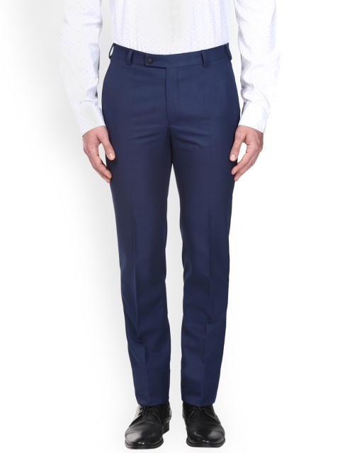 

Park Avenue Men Blue Slim Fit Solid Formal Trousers