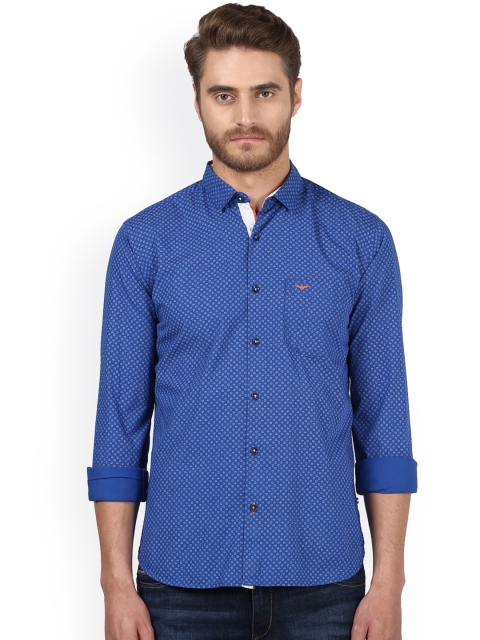 

Park Avenue Men Blue Slim Fit Printed Casual Shirt