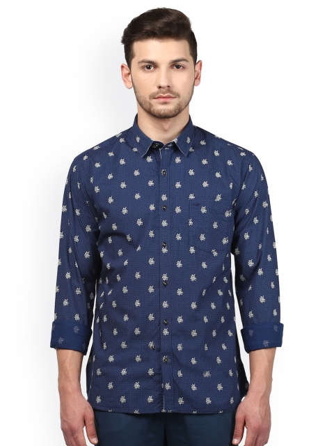 

Park Avenue Men Blue Slim Fit Printed Casual Shirt