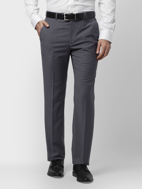

Park Avenue Men Grey Slim Fit Solid Formal Trousers
