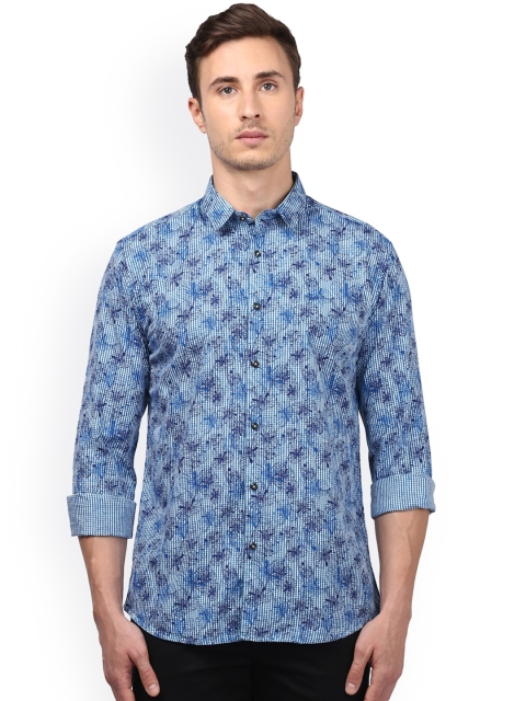

Park Avenue Men Blue Slim Fit Printed Casual Shirt