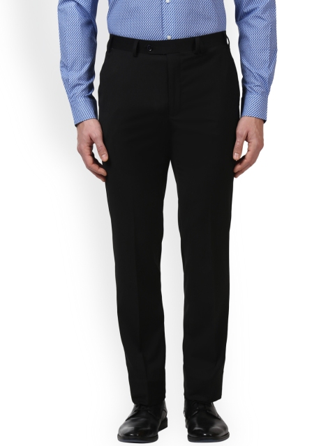 

Park Avenue Men Black Slim Fit Solid Formal Trousers