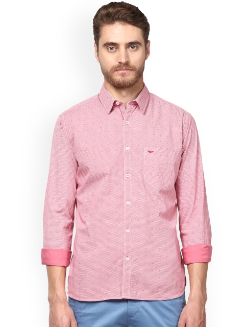 

Park Avenue Men Pink Printed Casual Shirt