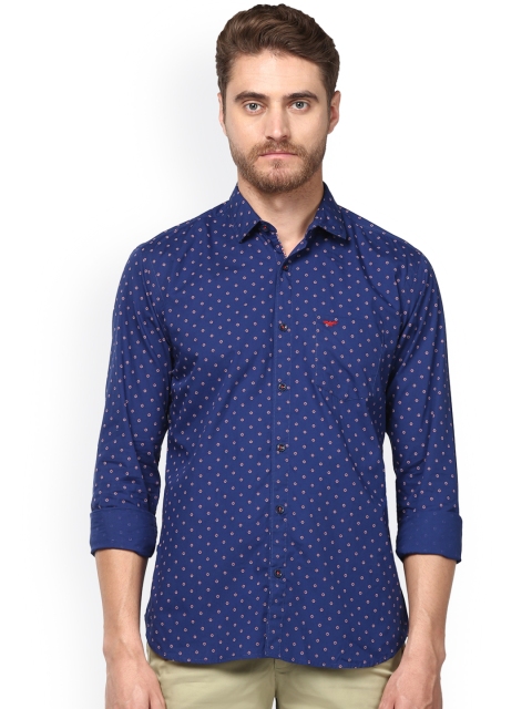 

Park Avenue Men Blue Slim Fit Printed Casual Shirt