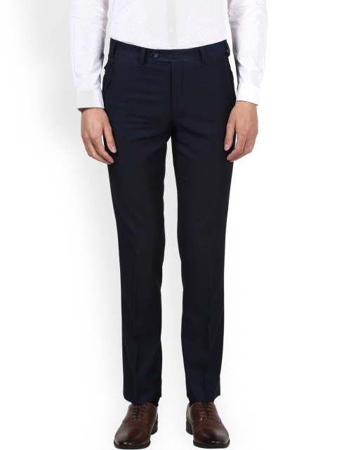 

Park Avenue Men Blue Slim Fit Solid Formal Trousers