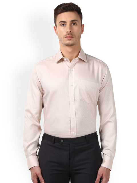

Park Avenue Men Pink Slim Fit Self Design Casual Shirt