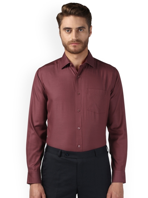 

Park Avenue Men Maroon Regular Fit Printed Semiformal Shirt