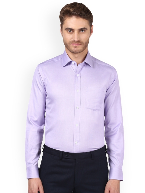 

Park Avenue Men Purple Regular Fit Printed Semiformal Shirt