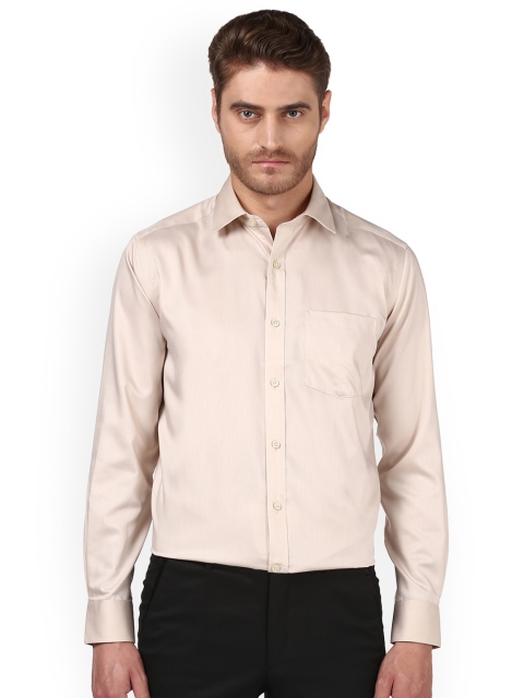 

Park Avenue Men Beige Regular Fit Solid Formal Shirt