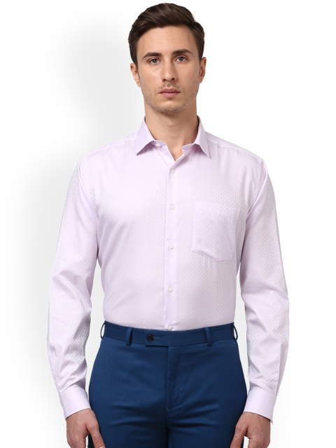 

Park Avenue Men Purple Regular Fit Self Design Formal Shirt