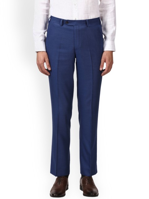 

Park Avenue Men Blue Slim Fit Solid Formal Trousers