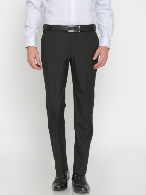 

Park Avenue Men Black Smart Regular Fit Solid Formal Trousers