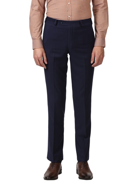 

Park Avenue Men Blue Slim Fit Solid Formal Trousers