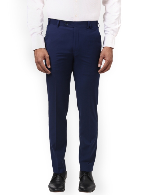 

Park Avenue Men Blue Regular Fit Solid Formal Trousers