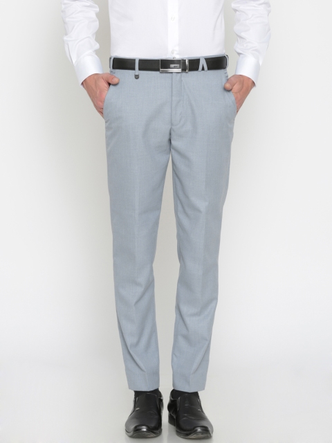 

Park Avenue Men Blue Neo Fit Self Design Formal Trousers