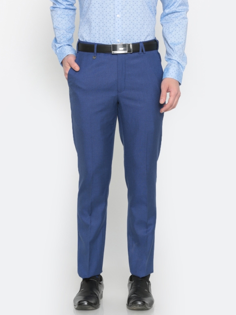 

Park Avenue Men Blue Neo Regular Fit Solid Formal Trousers