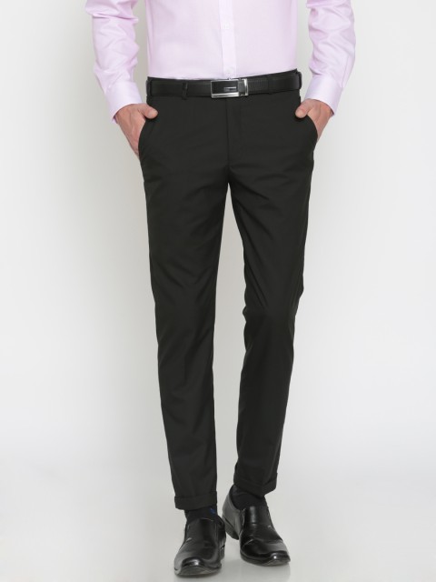 

Park Avenue Men Black Neo Slim Fit Solid Formal Trousers