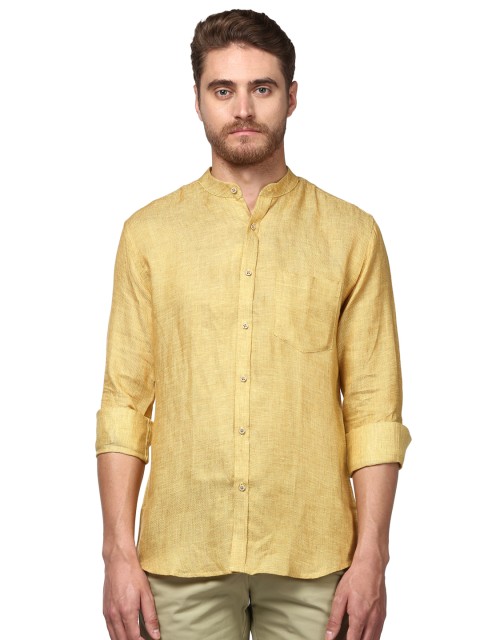 

Park Avenue Men Beige Slim Fit Solid Casual Shirt
