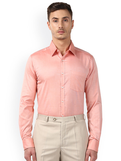 

Park Avenue Men Orange Regular Fit Solid Casual Shirt
