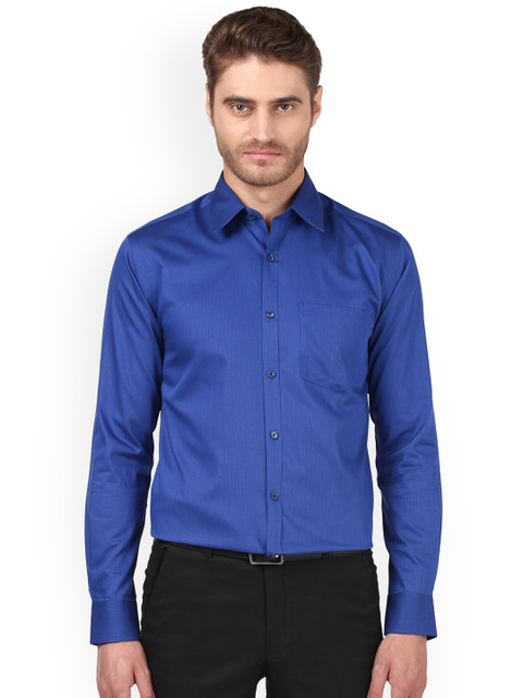 

Park Avenue Men Blue Slim Fit Printed Formal Shirt