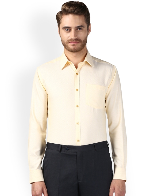 

Park Avenue Men Yellow Slim Fit Printed Formal Shirt