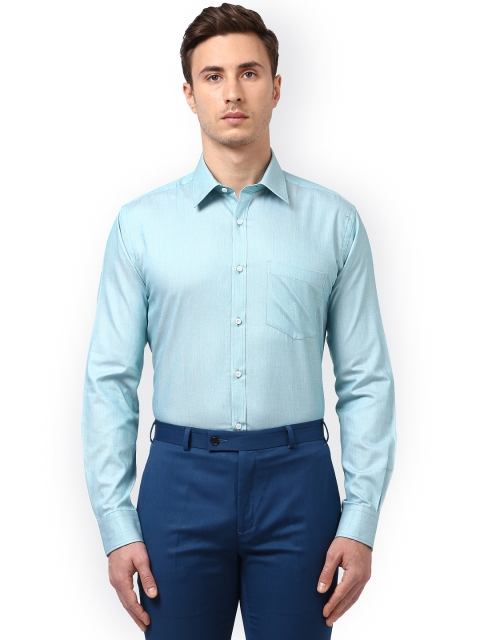 

Park Avenue Men Sea Green Slim Fit Solid Formal Shirt