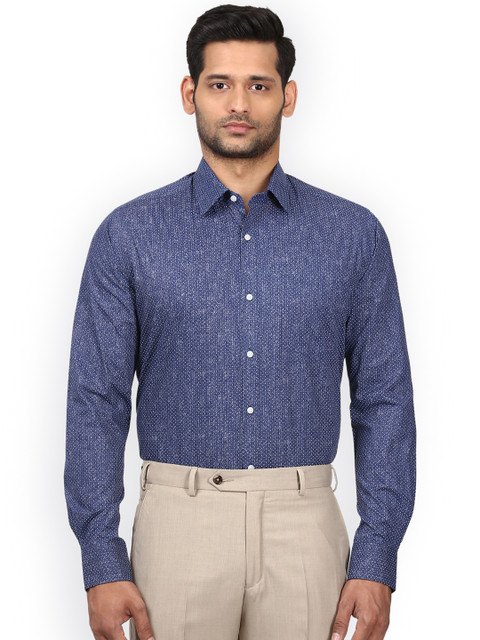 

Park Avenue Men Blue Slim Fit Printed Formal Shirt