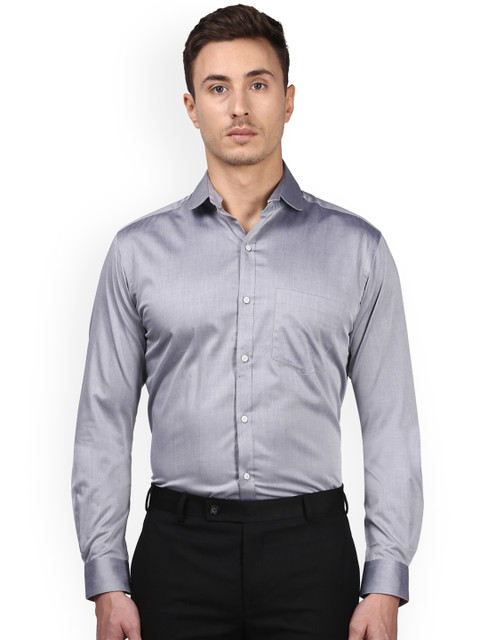 

Park Avenue Men Grey Slim Fit Solid Formal Shirt