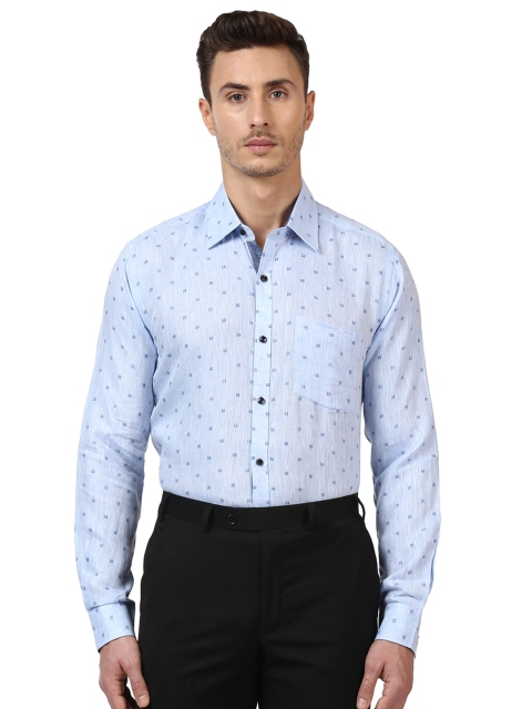 

Park Avenue Men Blue Slim Fit Printed Casual Shirt