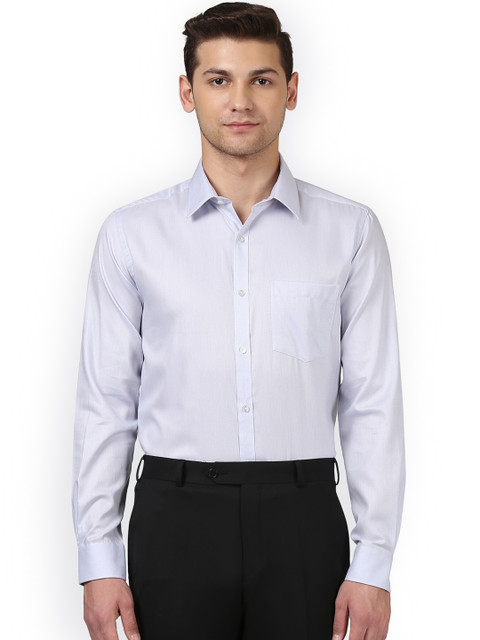 

Park Avenue Men Off-White Slim Fit Solid Formal Shirt