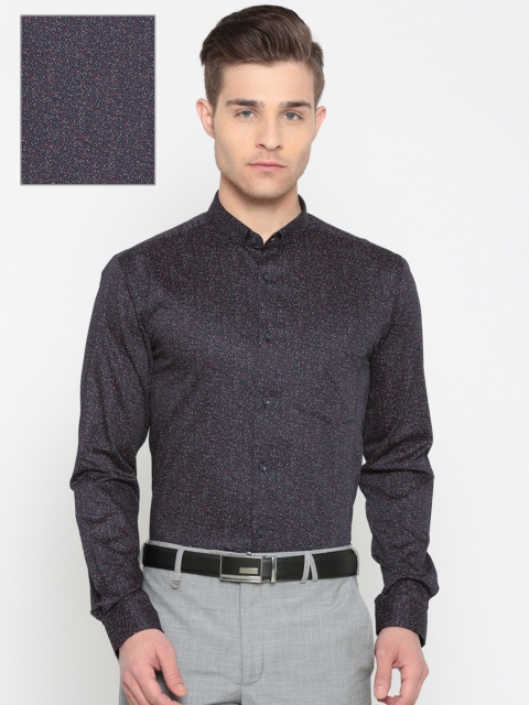 

Park Avenue Men Navy Blue Slim Fit Printed Formal Shirt