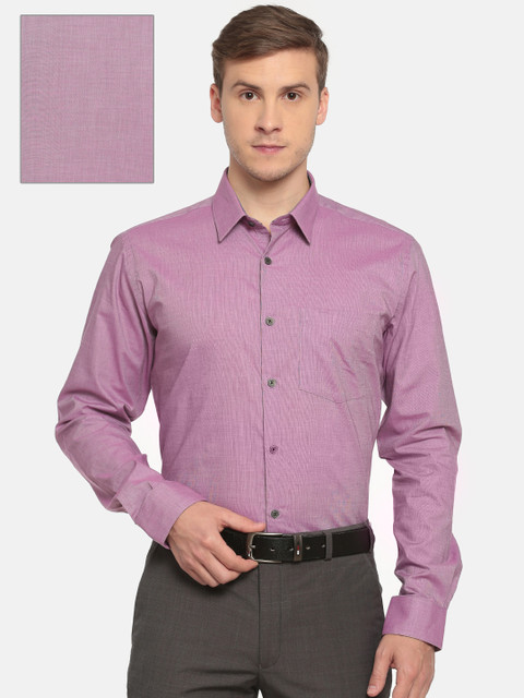 

Park Avenue Men Purple Slim Fit Self Design Formal Shirt