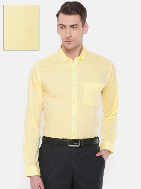 

Park Avenue Men Yellow Slim Fit Solid Formal Shirt