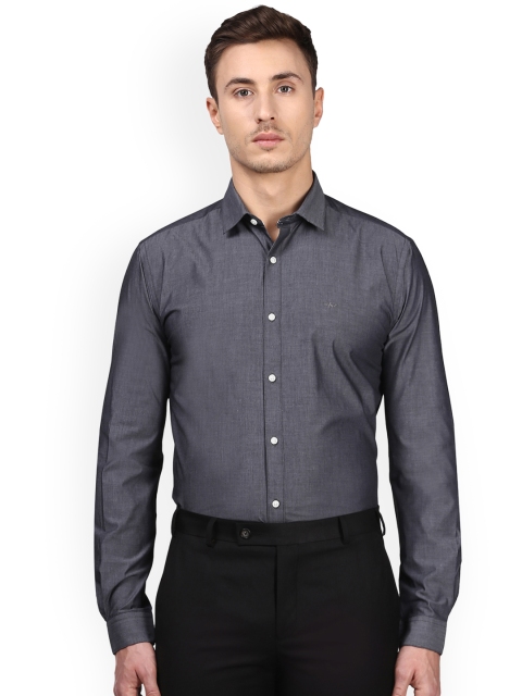 

Park Avenue Men Charcoal Slim Fit Solid Formal Shirt
