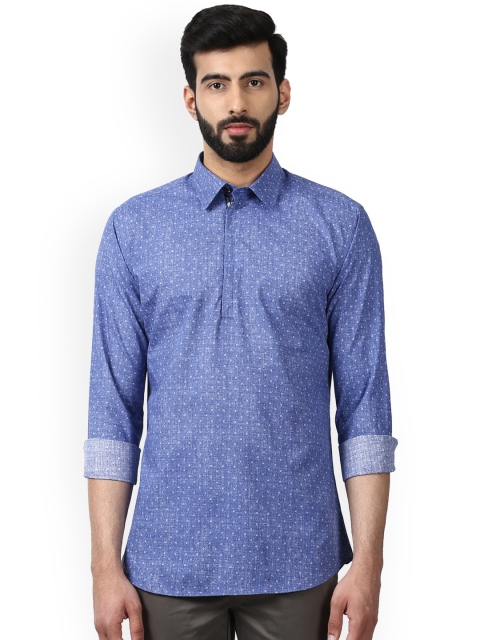

Park Avenue Men Blue Slim Fit Printed Casual Shirt