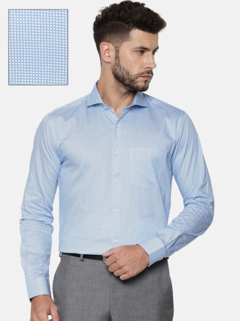 

Park Avenue Men Blue & White Slim Fit Printed Formal Shirt