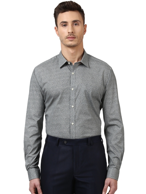 

Park Avenue Men Green Slim Fit Printed Formal Shirt