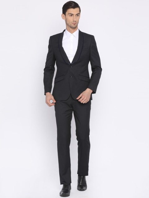 

Raymond Men Navy Blue Single-Breasted Contemporary Fit Formal Suit