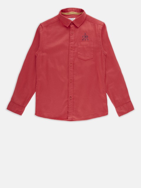 

POPPERS by Pantaloons Boys Coral Regular Fit Self Design Casual Shirt