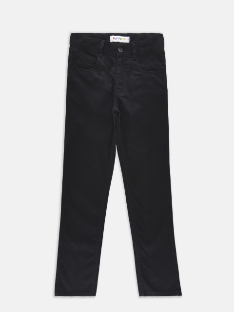

POPPERS by Pantaloons Boys Black Regular Fit Self Design Regular Trousers