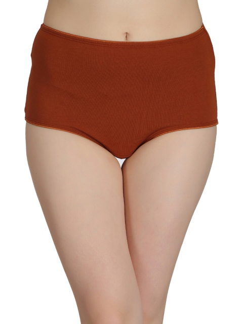 

Clovia Brown High Waist Solid Hipster Briefs PN2303P06