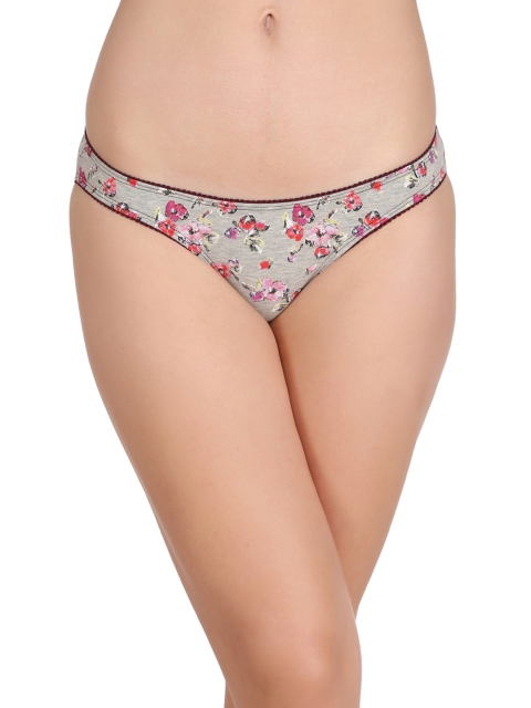 

Clovia Grey Low Waist Printed Bikini Briefs PN2313P01