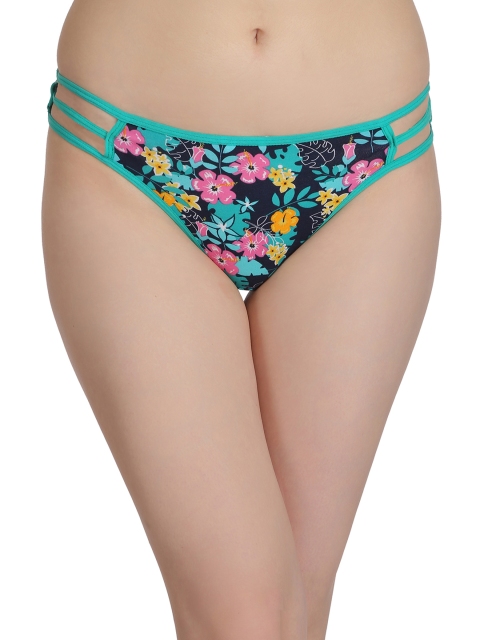 

Clovia Green Low Waist Printed Bikini Briefs PN2330P11